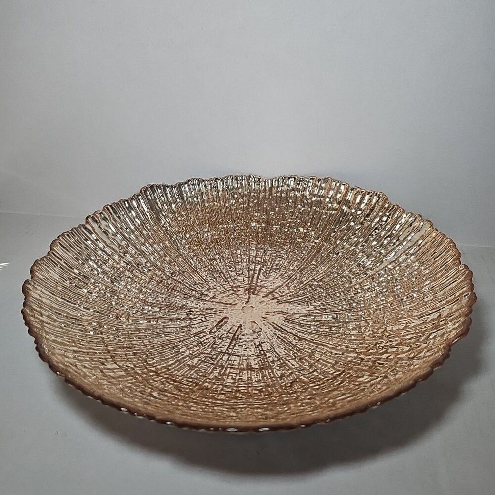 Gorgeous Irredescent Gold Decorative 12" Bowl